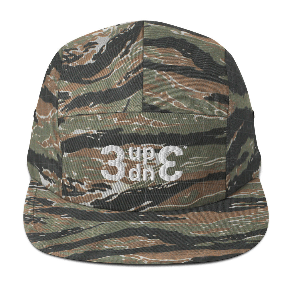 3UP 3DOWN logo Five Panel Cap
