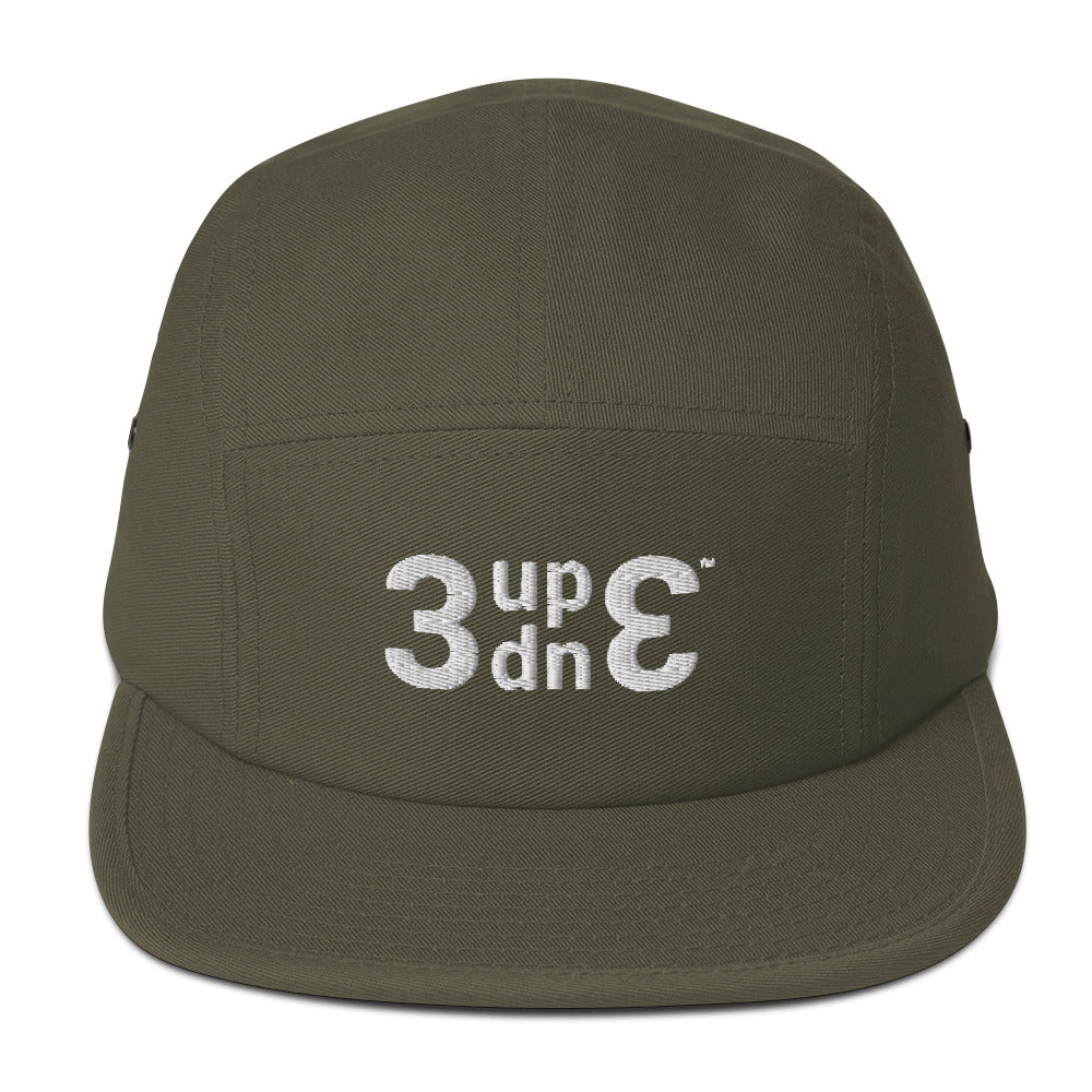 3UP 3DOWN logo Five Panel Cap