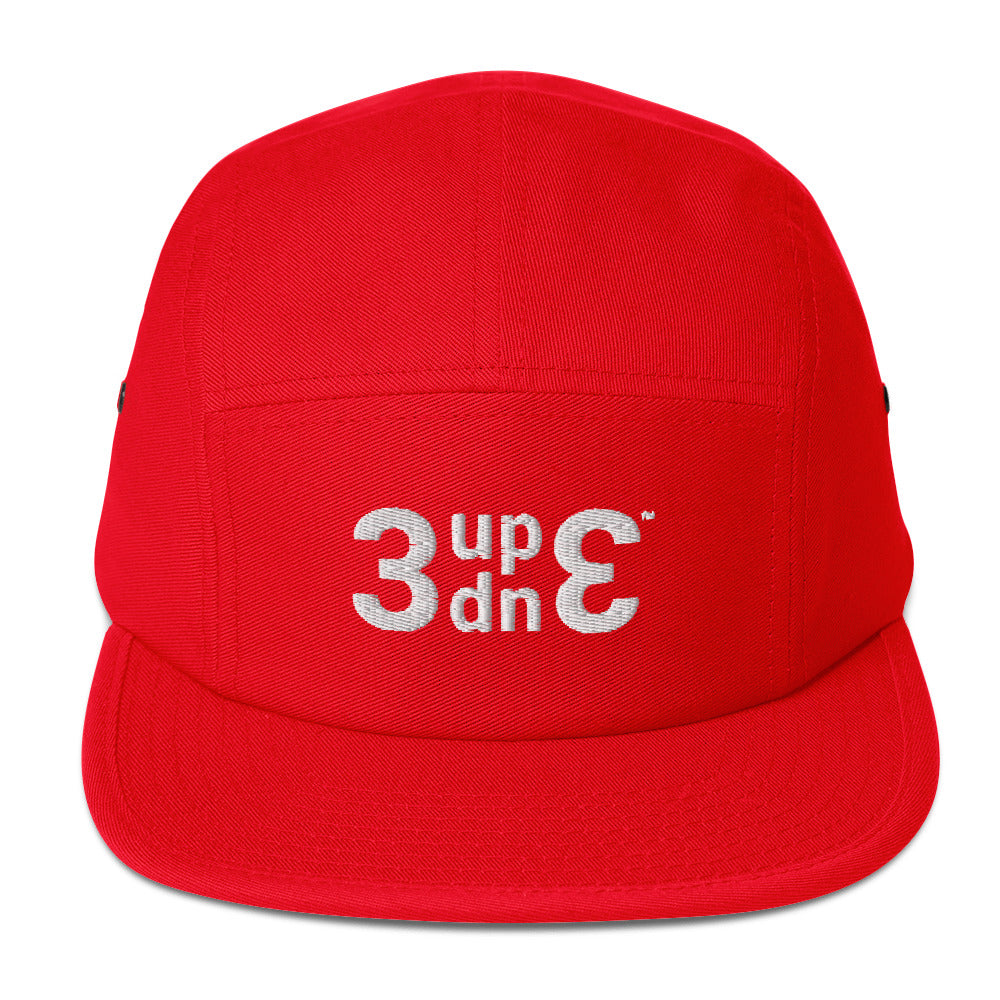 3UP 3DOWN logo Five Panel Cap